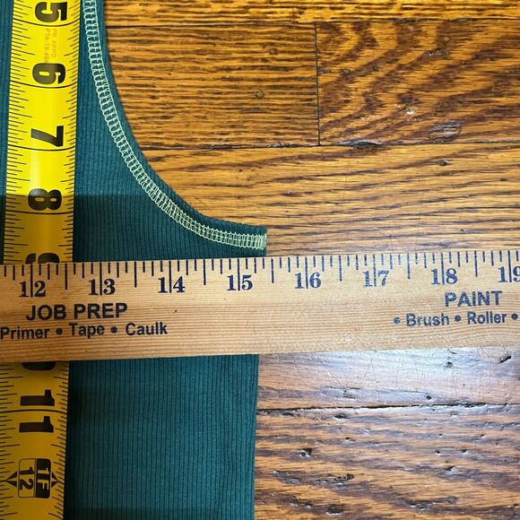 Y2k Surfwear Indie SO Love Peace Ribbed Tank Top Women's Size L Turquoise Green - Picture 6 of 8